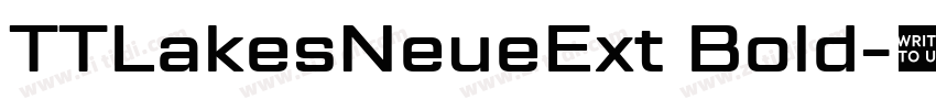 TTLakesNeueExt Bold字体转换